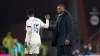 Patrick Vieira celebrates with Jeffrey Schlupp after Crystal Palace beat Bournemouth (Zac Goodwin/PA)