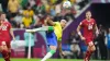 Brazil’s Richarlison scores one of his two outrageous goals at the World Cup (Peter Byrne/PA)