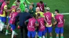 Brazil celebrated their goals against South Korea by dancing on the sidelines (Peter Byrne/PA)