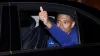 England’s Jude Bellingham leaves Birmingham Airport after the squad arrived home. (Jacob King/PA)