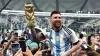 Argentina captain Lionel Messi celebrates World Cup final victory over France (Martin Rickett/PA)