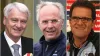 Bobby Robson, Sven-Goran Eriksson and Fabio Capello (PA)