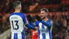 Alexis Mac Allister, right, netted twice as Brighton beat Middlesbrough in the FA Cup (Owen Humphreys/PA)