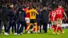 There was a mass brawl between Nottingham Forest and Wolves after the Carabao Cup quarter-final (Tim Goode/PA)