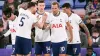 Tottenham Hotspur’s Harry Kane (second right) celebrates scoring