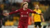 Liverpool’s Harvey Elliott celebrates scoring at Molineux (Mike Egerton/PA)