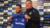 Theo Walcott with manager Sam Allardyce as he is unveiled as an Everton player (Carl Markham/PA)