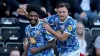 Ellis Harrison (left) and Dennis Politic scored late goals for Port Vale (Isaac Parkin/PA)