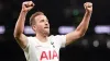 Harry Kane celebrates scoring for Tottenham (Adam Davy/PA).