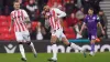 Josh Laurent celebrates scoring Stoke’s second goal (Mike Egerton/PA)