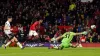 Manchester United’s Marcus Rashford scores (Martin Rickett/PA)