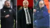 Wayne Rooney, Sean Dyche and Marcelo Bielsa (PA)