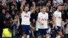 Harry Kane celebrates after becoming Tottenham’s all-time leading scorer