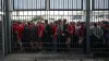 Fans waiting outside the Stade de France gates ahead of kick-off for the 2022 Champions League final 