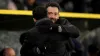 Hull manager Liam Rosenior greets West Brom manager Carlos Corberan