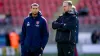 Jonas Eidevall, right, watched Arsenal earn an emphatic 5-1 win over Tottenham 