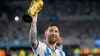 Lionel Messi lifts the World Cup