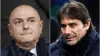 Antonio Conte, right, took aim at Daniel Levy