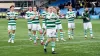 Celtic players applaud supporters following victory at Rugby Park (Jane Barlow/PA)