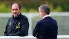 Cristian Stellini with Fabio Paratici at Tottenham’s training ground (Joe Giddens/PA)