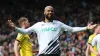 Derby County’s David McGoldrick celebrates his winner (Nigel French/PA)