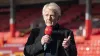 Former player Gordon Strachan speaks during the unveiling of the Sir Alex Ferguson statue, designed by sculptor Andy Edwards