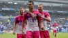 Huddersfield’s Matty Pearson (centre) celebrates his side’s goal in their 2-1 win at Cardiff (Nigel French/PA)