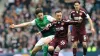 Hibernian’s Joe Newell in action against Hearts (PA)