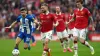 Luke Shaw, centre, helped Manchester reach the FA Cup final (Nick Potts/PA)