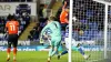 Carlton Morris (second right) scores Luton’s equaliser at Reading (David Davies/PA)