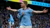 Kevin De Bruyne scored twice for City (Martin Rickett/PA)