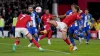 Neco Williams was injured after an accidental coming together with Forest team-mate Brennan Johnson (Tim Goode/PA)