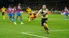 Ruben Neves celebrates his goal in Wolves’ win over Crystal Palace (David Davies/PA)