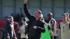 Richie Wellens celebrates Leyton Orient’s victory at Salford (Nigel French/PA)