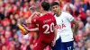 Diogo Jota scored Liverpool’s winner after being shown a yellow card for his challenge on Oliver Skipp (Peter Byrne/PA)