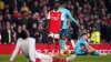 Arsenal’s Bukayo Saka scored the equaliser (John Walton/PA).