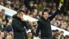 Fulham manager Marco Silva looks on as Aston Villa manager Unai Emery (right) reacts during the Premier League match at Vill