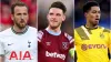 Harry Kane (left), Declan Rice (centre) and Jude Bellingham (Peter Byrne/Mike Egerton/John Walton/PA)