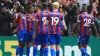 Eberechi Eze (left) celebrates with team-mates having scored twice against Bournemouth