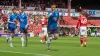 Peterborough’s Jonson Clarke-Harris celebrates the opener at Oakwell (PA)