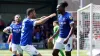 Freddie Ladapo, right, celebrates scoring Ipswich’s 100th league goal in the draw at Fleetwood (Martin Rickett/PA)