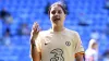 Sam Kerr celebrates Chelsea’s fourth straight Women’s Super League title (Nigel French/PA)