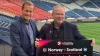 Alex McLeish (right) and Harald Brattbakk at Hampden Park (Ronnie Esplin/PA)