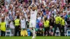 Real Madrid’s Karim Benzema applauds the fans after his final game (Bernat Armangue/AP).