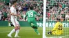 Mikey Johnston (centre) celebrates (Niall Carson/PA)