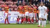 Partick Thistle’s Aidan Fitzpatrick (hidden) celebrates the opener against Ross County (Andrew Milligan/PA)