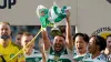 Celtic with the Scottish Cup on Saturday (Andrew Milligan/PA)