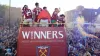 West Ham enjoyed an open-top bus parade through east London after their Europa Conference League success (Bardley Collyer/PA