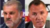 Ange Postecoglou and Brendan Rodgers (PA)