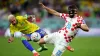 Croatia’s Josko Gvardiol and Brazil’s Neymar (PA)